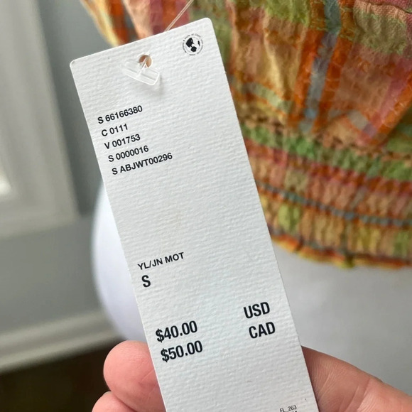 Urban Outfitters Billabong Sz S Rainbow Sherbet Paid Set Me Up Cami Crop Beach - Picture 9 of 16